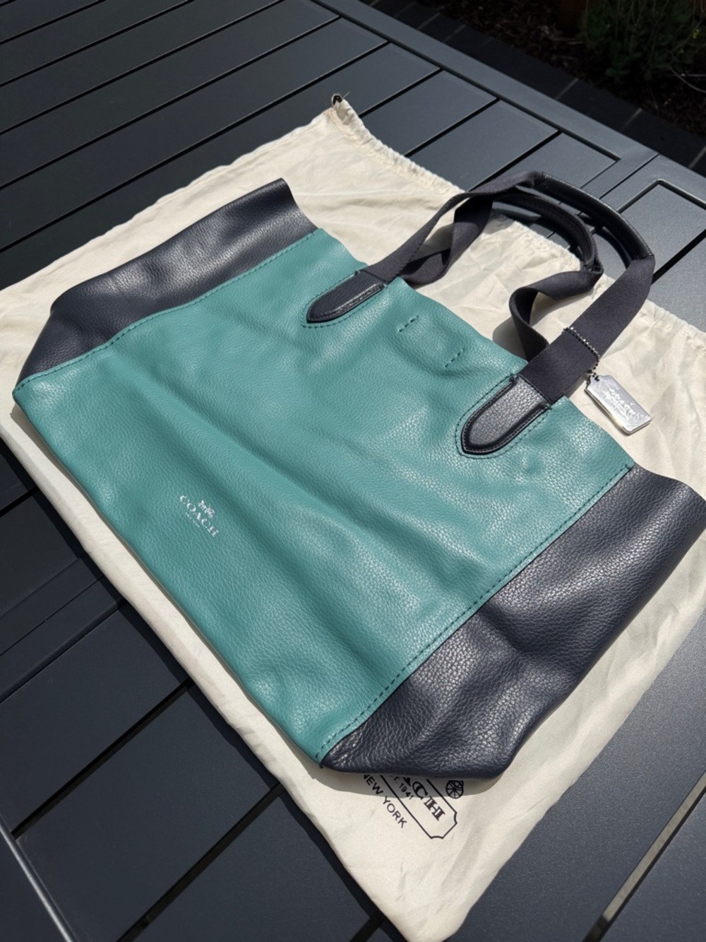 Coach Large Derby Tote - Color Block - Picture 4 of 13